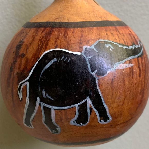 VTG African Gourd Hand Percussion Handmade Shaker - Picture 9 of 14